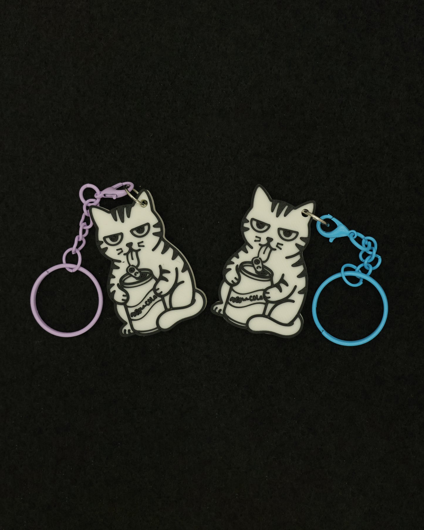 Pack 2 Llaveros Gatos Abrelatas 3D