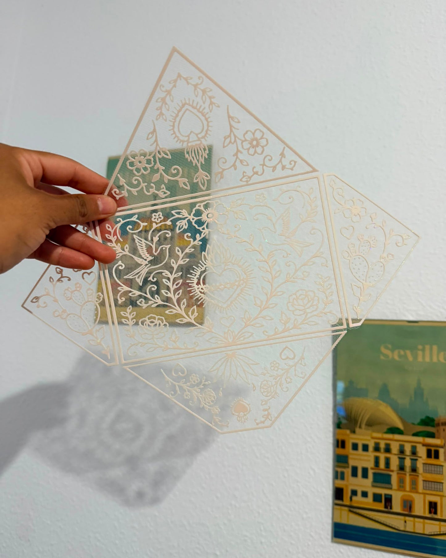 50 Sobres de Boda en Tul e Impresión 3D Personalizable temática Mexicana