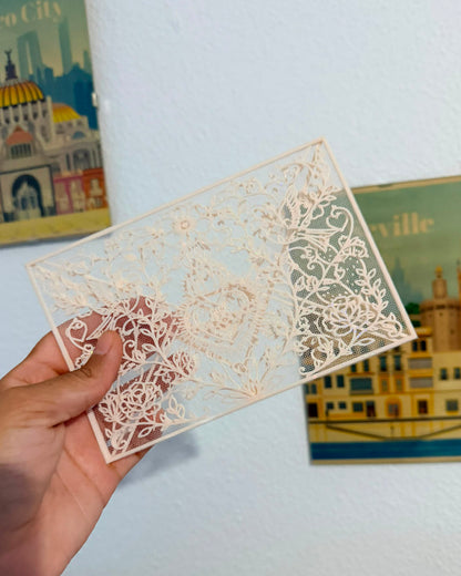 50 Sobres de Boda en Tul e Impresión 3D Personalizable temática Mexicana