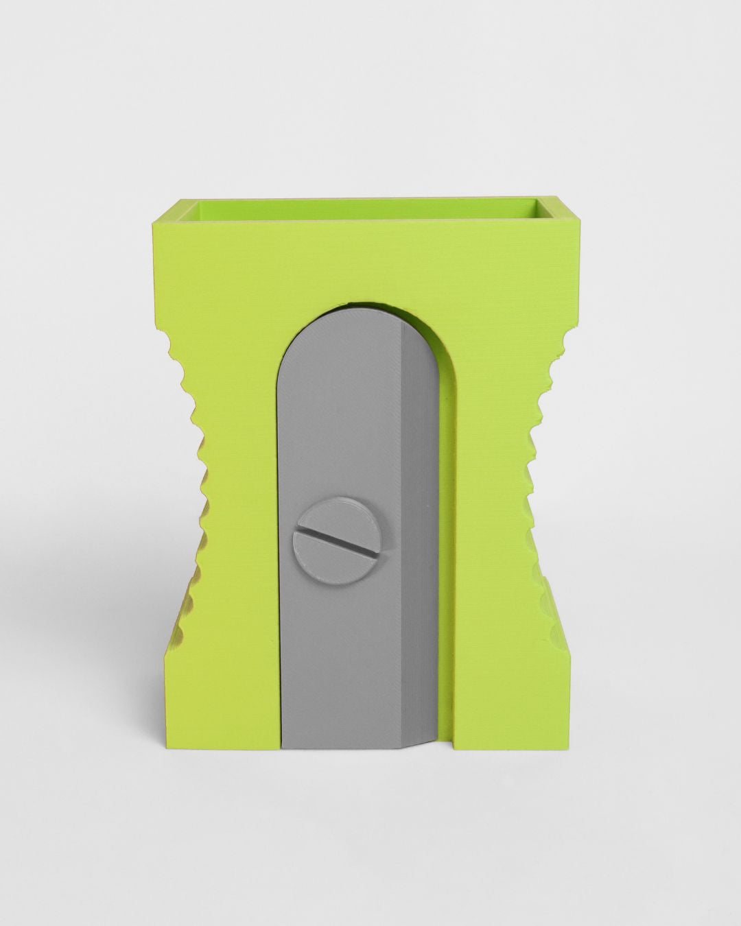 Portalápices Diseño de Sacapuntas Verde Brillante