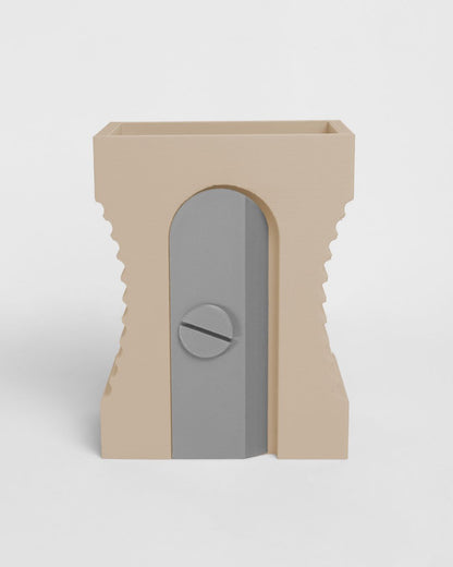 Portalápices Diseño de Sacapuntas Beige