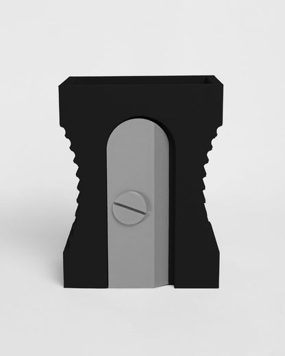 Portalápices Diseño de Sacapuntas Negro