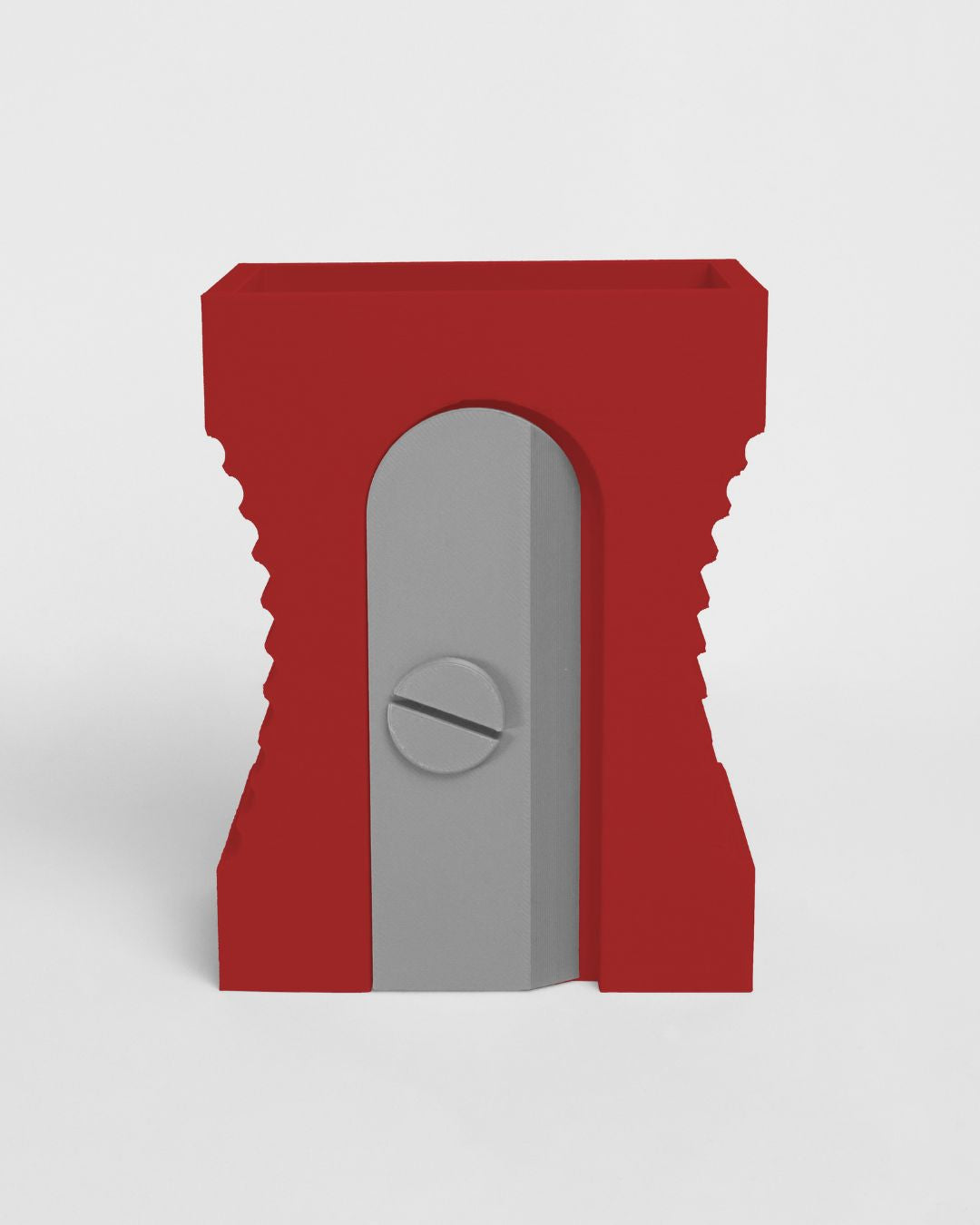 Portalápices Diseño de Sacapuntas Rojo
