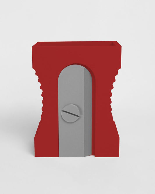 Portalápices Diseño de Sacapuntas Rojo