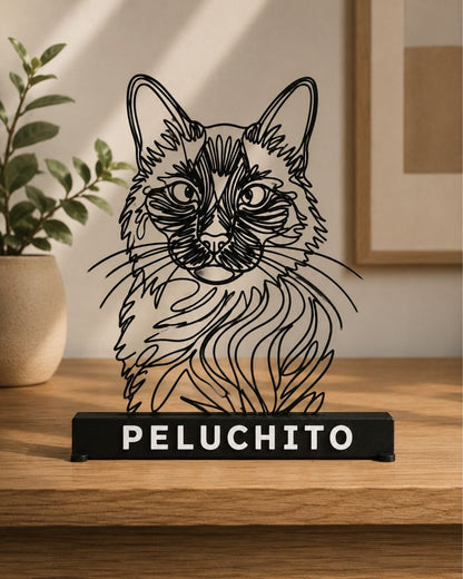 Retrato de mascota  gatito 3d