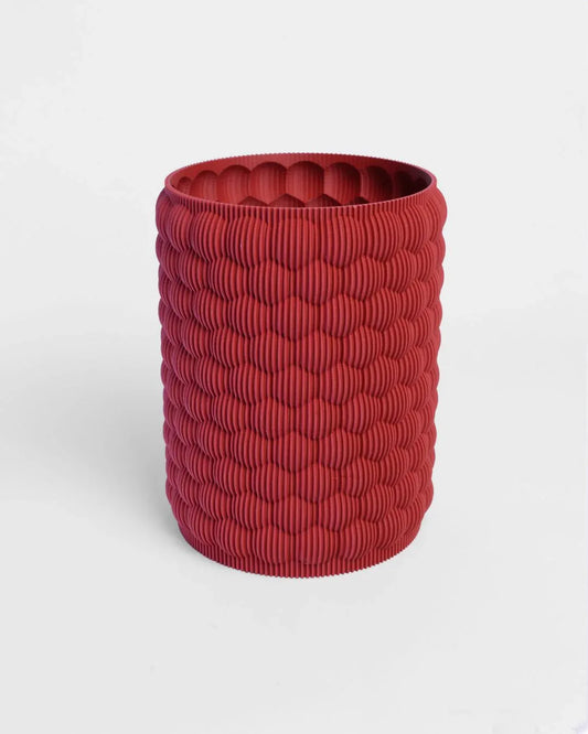 Portalápices Textura Bubble 3D Rojo