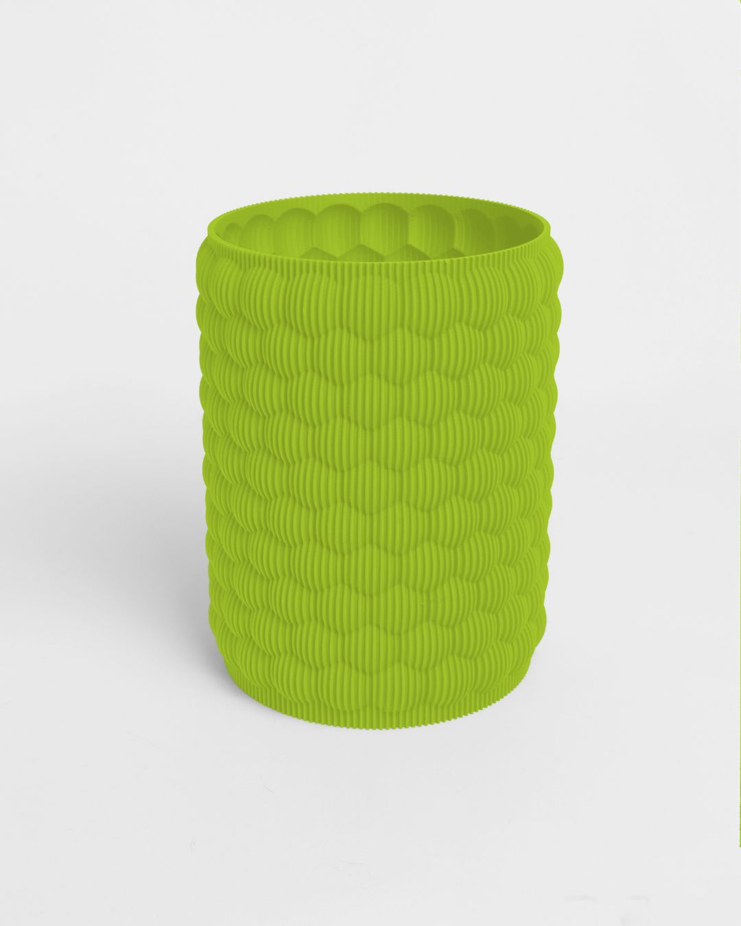 Portalápices Textura Bubble 3D Verde Brillante