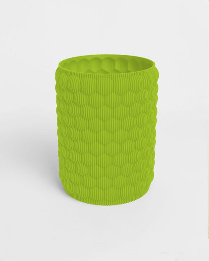 Portalápices Textura Bubble 3D Verde Brillante