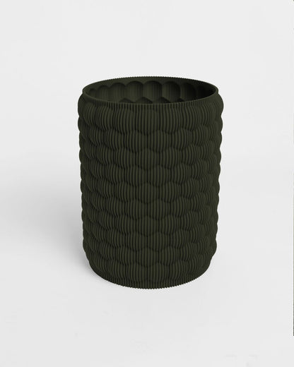 Portalápices Textura Bubble 3D Verde Oliva
