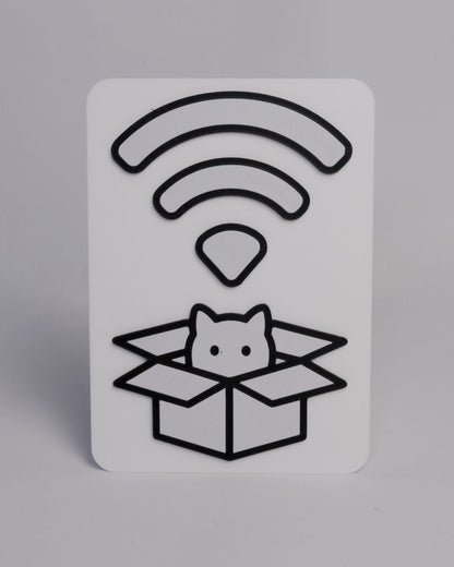 Placa de PLA con diseño de gatito